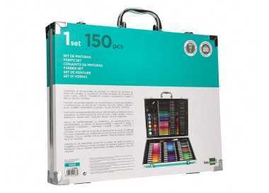 Estuche de pintura liderpapel aluminio 150 piezas maletin 37,8x29,7x4,6 cm
