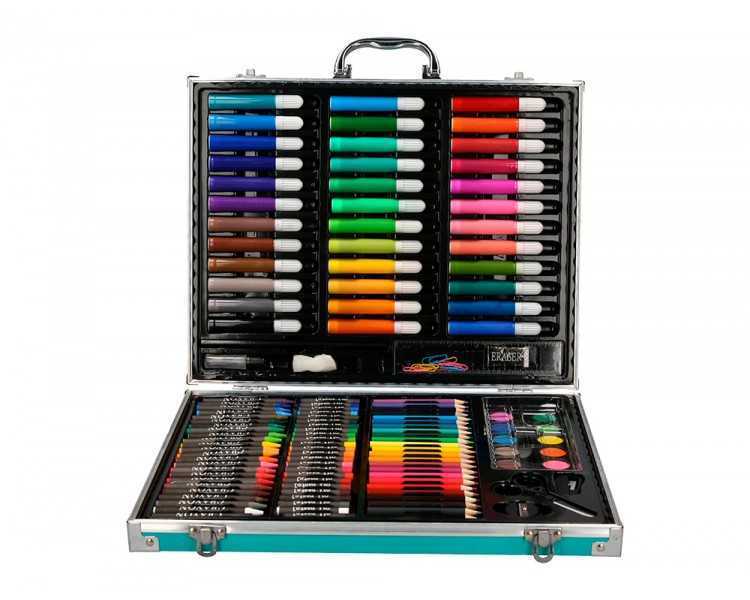 Estuche de pintura liderpapel aluminio 150 piezas maletin 37,8x29,7x4,6 cm