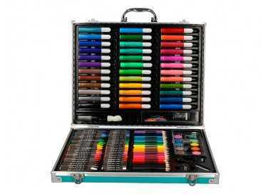 Estuche de pintura liderpapel aluminio 150 piezas maletin 37,8x29,7x4,6 cm