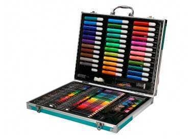 Estuche de pintura liderpapel aluminio 150 piezas maletin 37,8x29,7x4,6 cm