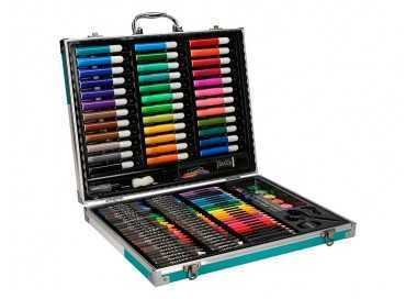 Estuche de pintura liderpapel aluminio 150 piezas maletin 37,8x29,7x4,6 cm