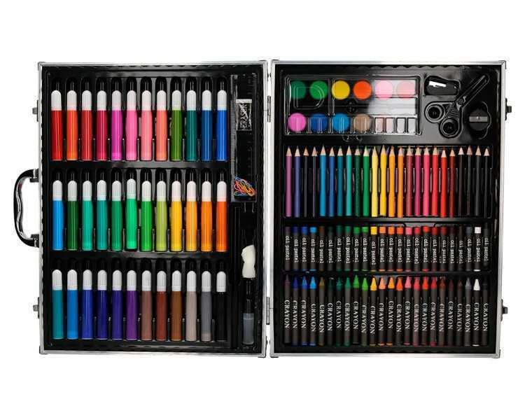 Estuche de pintura liderpapel aluminio 150 piezas maletin 37,8x29,7x4,6 cm
