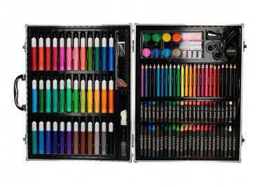 Estuche de pintura liderpapel aluminio 150 piezas maletin 37,8x29,7x4,6 cm