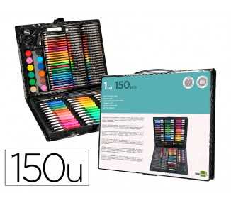 Estuche de pintura liderpapel plastico 150 piezas 36x31x4 cm