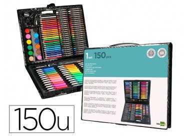 Estuche de pintura liderpapel plastico 150 piezas 36x31x4 cm