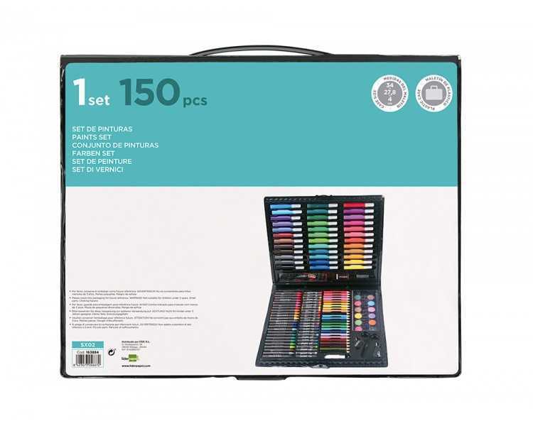 Estuche de pintura liderpapel plastico 150 piezas 36x31x4 cm
