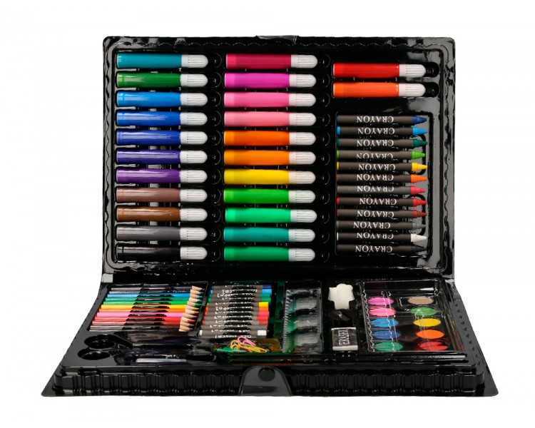 Estuche de pintura liderpapel plastico 86 piezas 34x23x3,2 cm