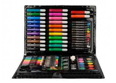 Estuche de pintura liderpapel plastico 86 piezas 34x23x3,2 cm