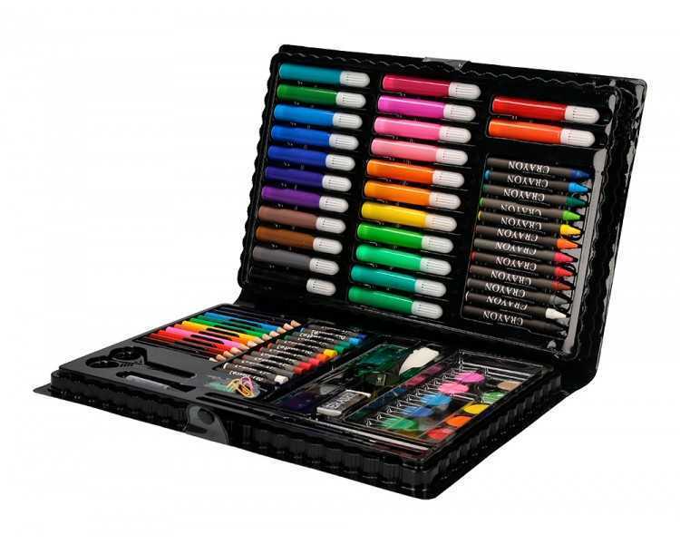 Estuche de pintura liderpapel plastico 86 piezas 34x23x3,2 cm