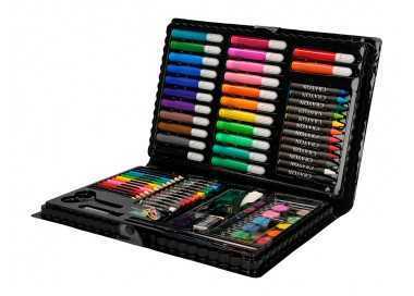 Estuche de pintura liderpapel plastico 86 piezas 34x23x3,2 cm