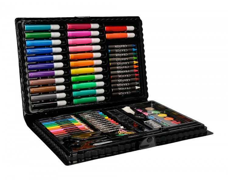 Estuche de pintura liderpapel plastico 86 piezas 34x23x3,2 cm