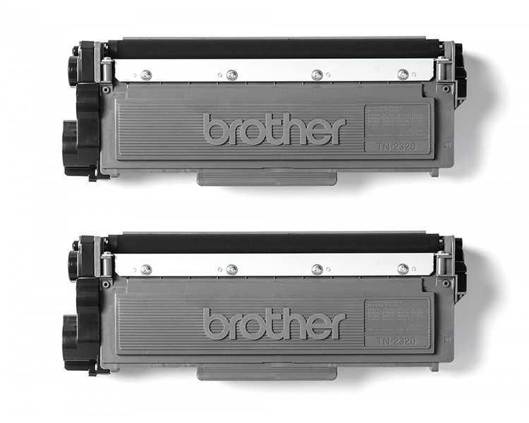 Toner brother tn-2320 dcpl2520dw /2540d/ mfcl2700dw / 2720dw / 2740dw negro 2600 paginas pack 2 unidades