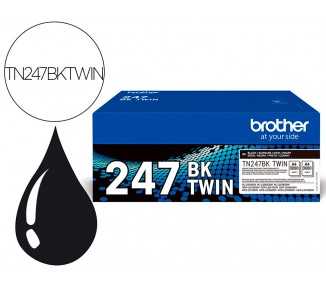 Toner brother tn247bk dcp-l3510cdw / hl-l3270cdw / mfc-l3710cw negro 3000 paginas pack 2 unidades
