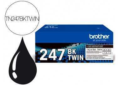 Toner brother tn247bk dcp-l3510cdw / hl-l3270cdw / mfc-l3710cw negro 3000 paginas pack 2 unidades