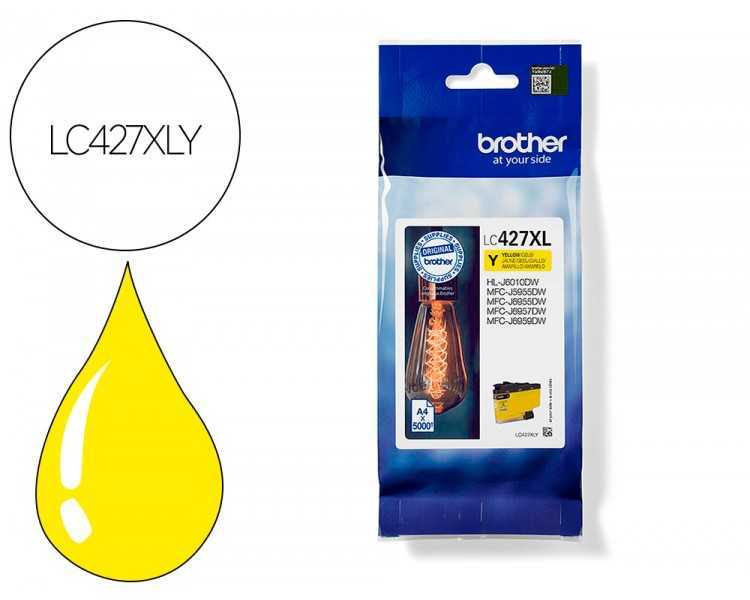 Ink-jet brother lc427xly mfcj5955dw / 6955dw alta capacidad amarillo 5000 paginas