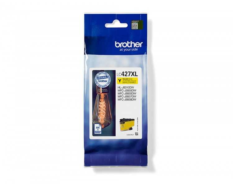 Ink-jet brother lc427xly mfcj5955dw / 6955dw alta capacidad amarillo 5000 paginas