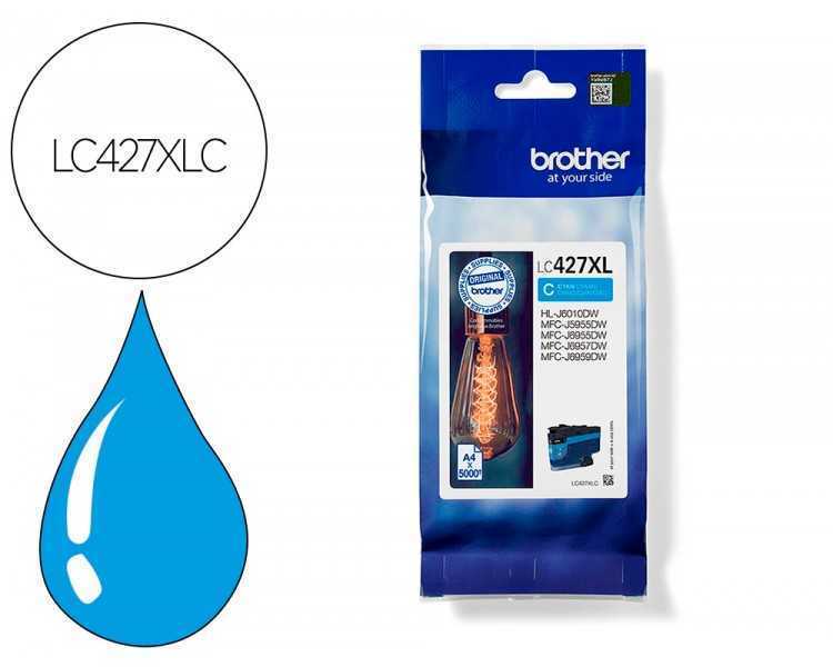 Ink-jet brother lc427xlc mfcj5955dw / 6955dw cian alta capacidad 5000 paginas