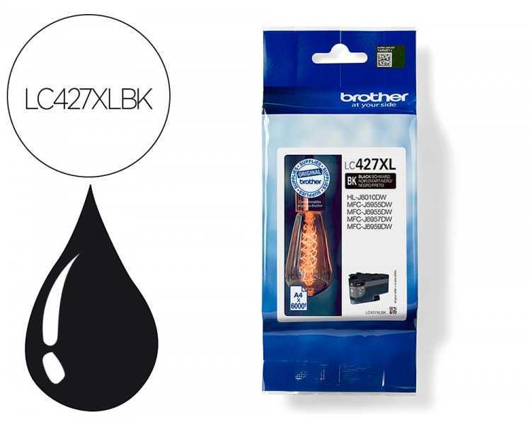 Ink-jet brother lc427xlbk mfcj5955dw / 6955dw negro alta capacidad 6000 paginas