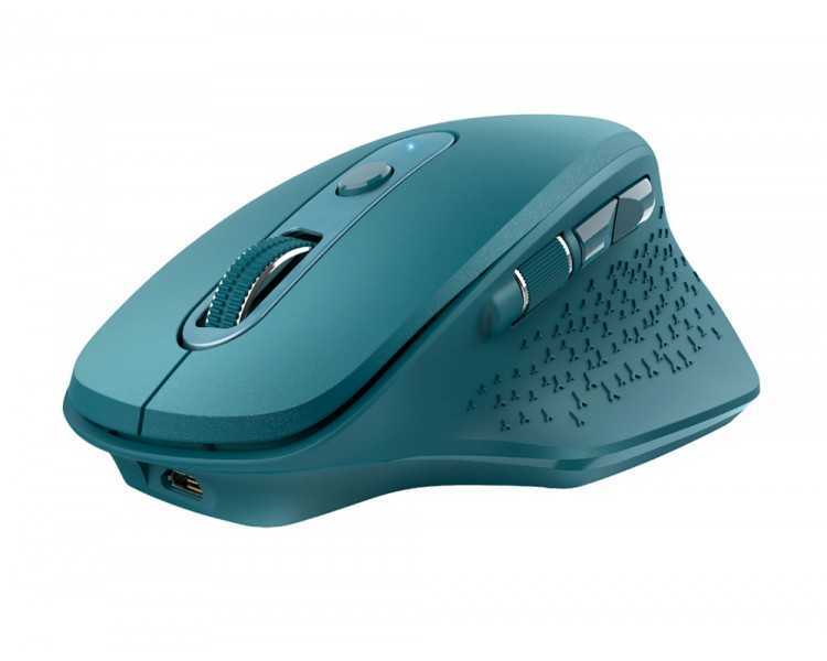 Raton trust ozaa optico inalambrico 2400dpi 6 botones usb 2.0 azul