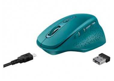 Raton trust ozaa optico inalambrico 2400dpi 6 botones usb 2.0 azul