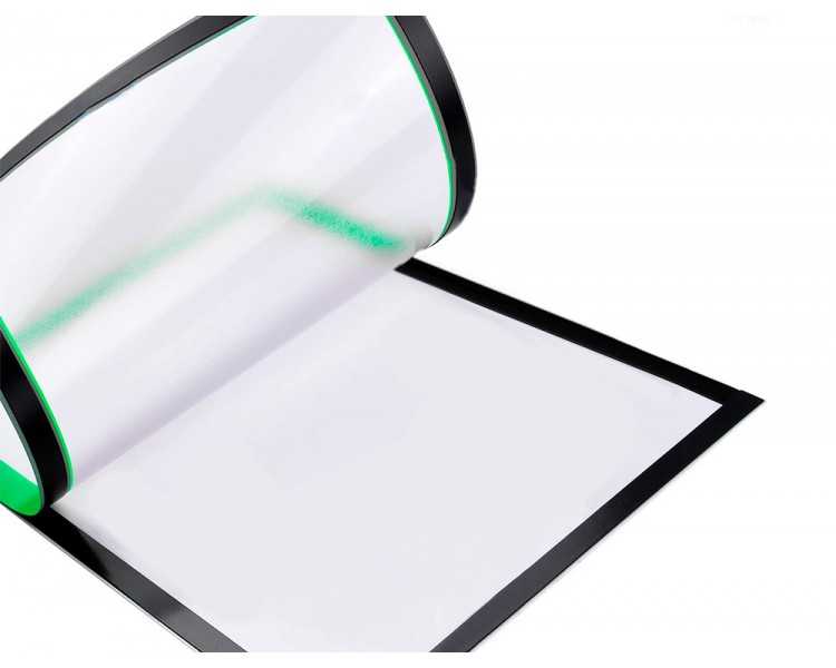 Marco porta anuncios liderpapel magnetico din a4 dorso adhesivo removible color verde