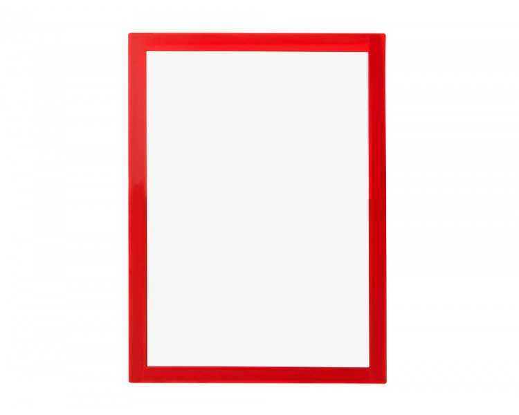 Marco porta anuncios liderpapel magnetico din a4 dorso adhesivo removible color rojo