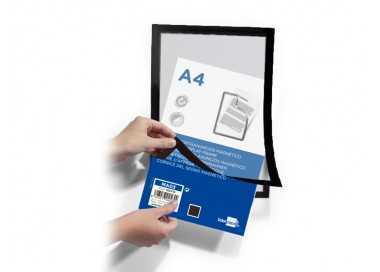 Marco porta anuncios liderpapel magnetico din a4 dorso adhesivo removible color negro