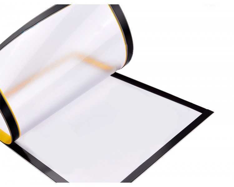 Marco porta anuncios liderpapel magnetico din a4 dorso adhesivo removible color amarillo