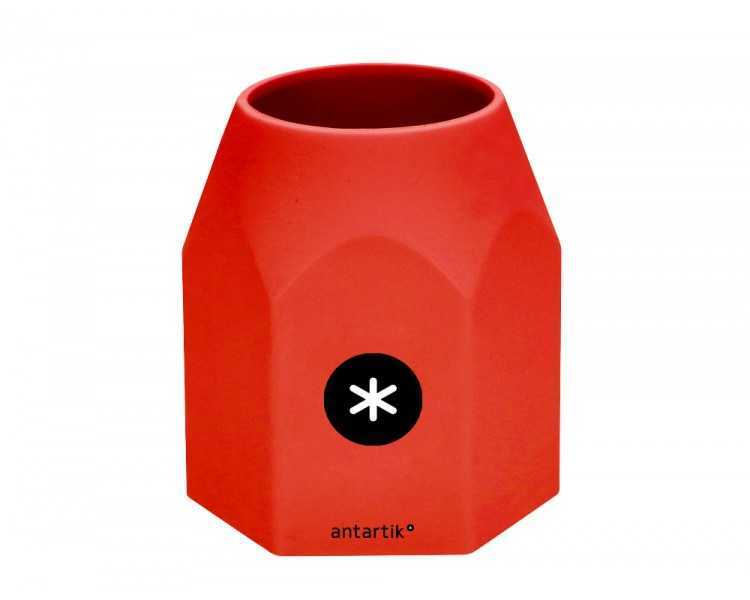 Cubilete portalapices antartik azul mostaza negro y rojo opaco silicona hexagonal 95x85x75 mm