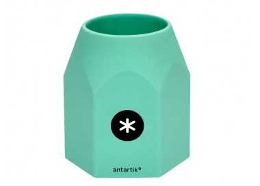 Cubilete portalapices antartik celeste coral lavanda y menta pastel silicona hexagonal 95x85x75 mm