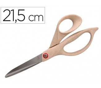Tijera oficina liderpapel acero inoxidable mango eco material 8/' 21,5 cm en blister