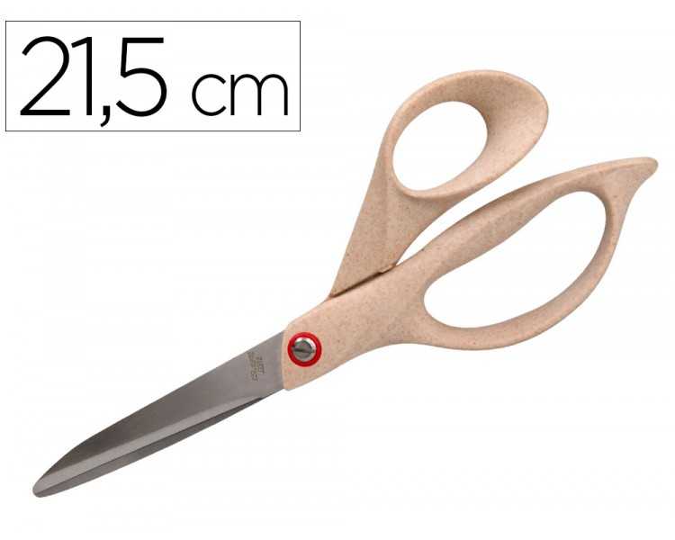Tijera oficina liderpapel acero inoxidable mango eco material 8/' 21,5 cm en blister