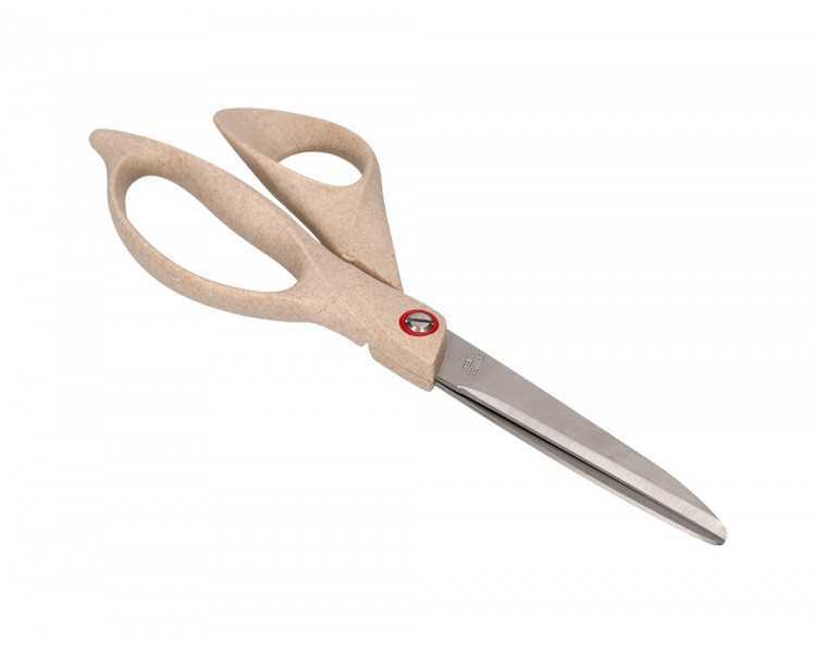 Tijera oficina liderpapel acero inoxidable mango eco material 8/' 21,5 cm en blister