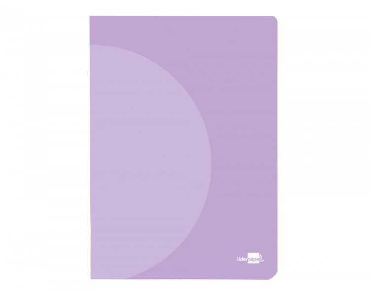 Libreta liderpapel 360 tapa de plastico a5 48 hojas 90g/m2 horizontal con doble margen colores pastel