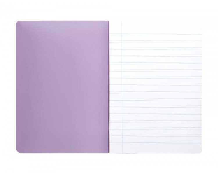 Libreta liderpapel 360 tapa de plastico a5 48 hojas 90g/m2 horizontal con doble margen colores pastel
