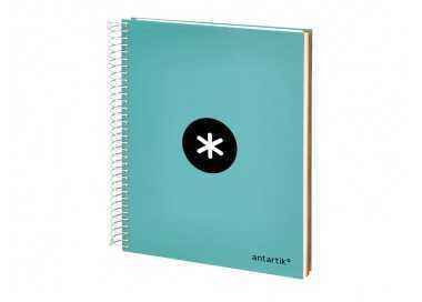 Cuaderno espiral a5 micro antartik tapa forrada120h 100 gr horizontal 5 banda6 taladros color menta Cuaderno espiral a5 micro antartik tapa forrada120h 100 gr horizontal 5 banda6 taladros color menta