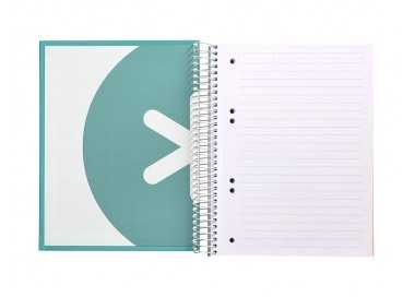 Cuaderno espiral a5 micro antartik tapa forrada120h 100 gr horizontal 5 banda6 taladros color menta Cuaderno espiral a5 micro antartik tapa forrada120h 100 gr horizontal 5 banda6 taladros color menta