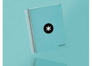 Cuaderno espiral a5 micro antartik tapa forrada120h 100 gr horizontal 5 banda6 taladros color menta Cuaderno espiral a5 micro antartik tapa forrada120h 100 gr horizontal 5 banda6 taladros color menta