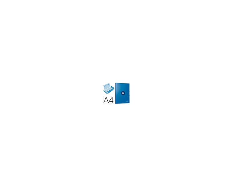 Carpeta antartik gomas a4 3 solapas carton forrado azul oscuro