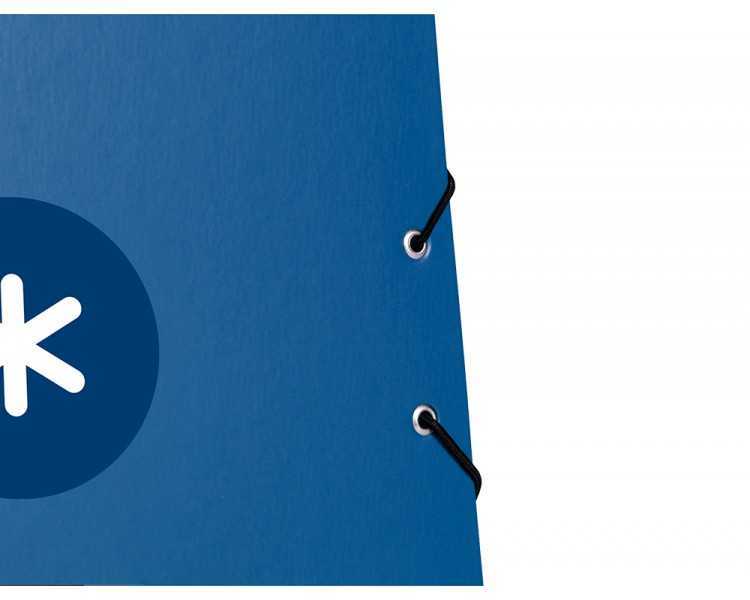 Carpeta antartik gomas a4 3 solapas carton forrado azul oscuro