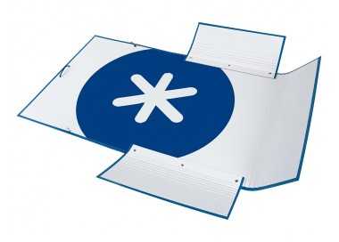 Carpeta antartik gomas a4 3 solapas carton forrado azul oscuro