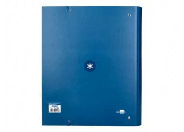 Carpeta con recambio antartik a4 cuadro 5mm forrada 4 anillas 40mm redondas con solapa color azul marino Carpeta con recambio antartik a4 cuadro 5mm forrada 4 anillas 40mm redondas con solapa color azul marino