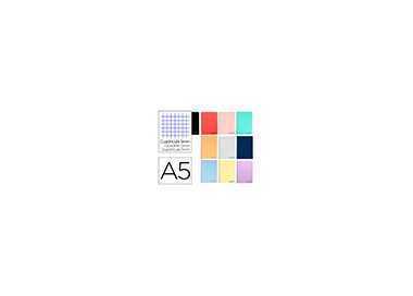 Cuaderno espiral liderpapel a5 wonder tapa plastico 80h 90gr cuadro 5mm con margen colores surtidos