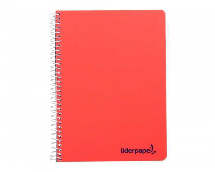 Cuaderno espiral liderpapel a5 wonder tapa plastico 80h 90gr cuadro 5mm con margen colores surtidos