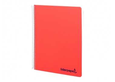 Cuaderno espiral liderpapel a5 wonder tapa plastico 80h 90gr cuadro 5mm con margen colores surtidos