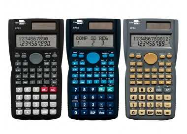 Calculadora liderpapel cientif ica xf35 240 funciones con tapa solar y pilas expositor de 10 unidades colores surtidos