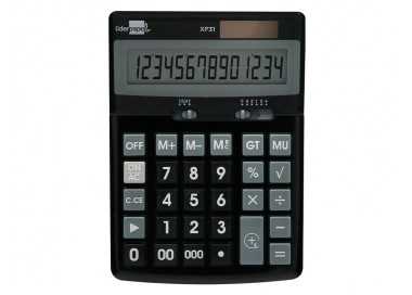 Calculadora liderpapel sobremesa xf31 14 digitos solar y pilas color negro 170x122x35 mm