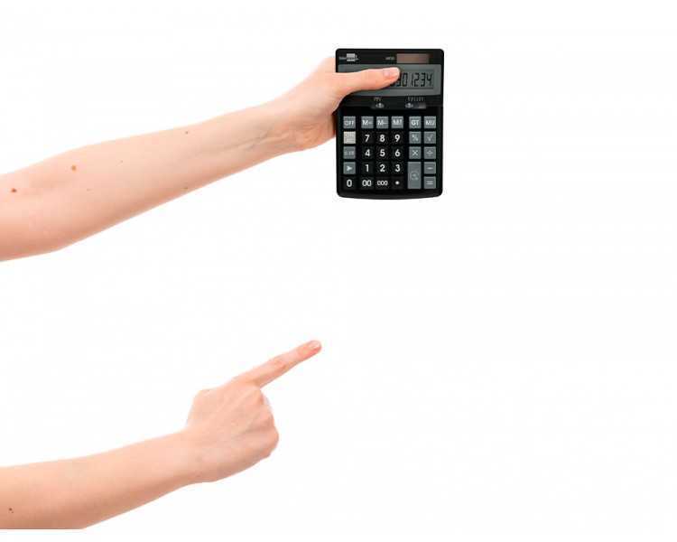 Calculadora liderpapel sobremesa xf31 14 digitos solar y pilas color negro 170x122x35 mm