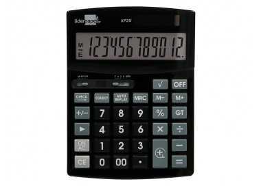 Calculadora liderpapel sobremesa xf29 12 digitos solar y pilas color negro 190x140x30 mm Calculadora liderpapel sobremesa xf29 12 digitos solar y pilas color negro 190x140x30 mm