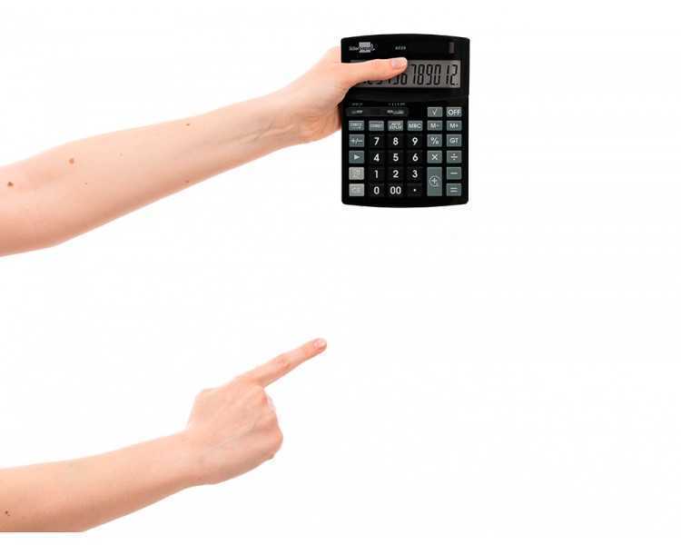 Calculadora liderpapel sobremesa xf29 12 digitos solar y pilas color negro 190x140x30 mm